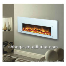 elegant white granite fireplace